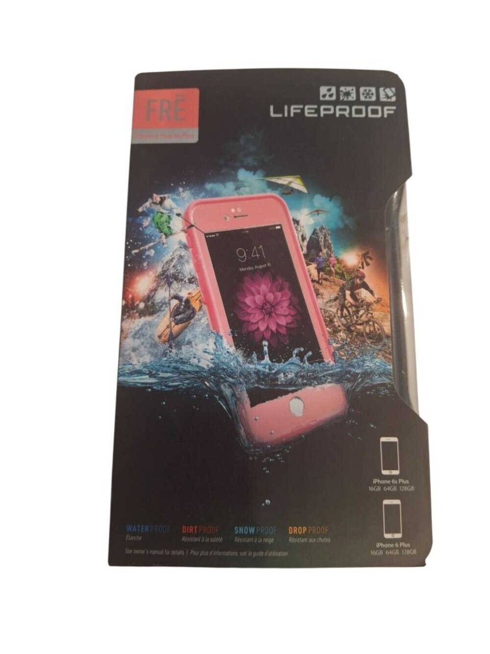 Lifeproof Fre Waterproof Case For iPhone 6/6s Plus Pink Dirt Snow Drop Protect